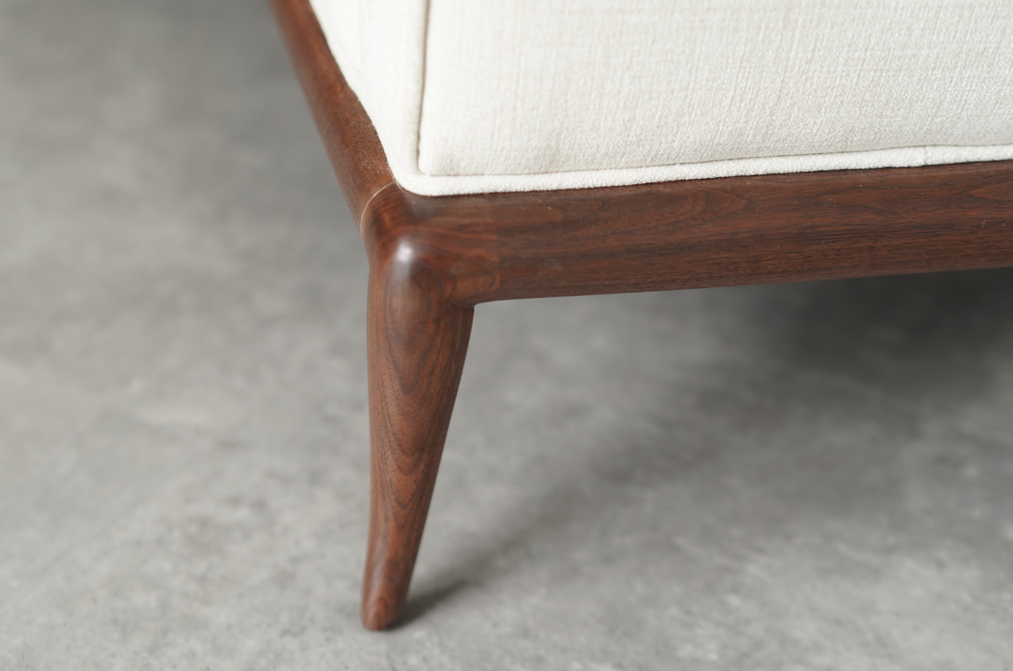 T.H. Robsjohn-Gibbings Walnut Framework Sofa, C. 1950s