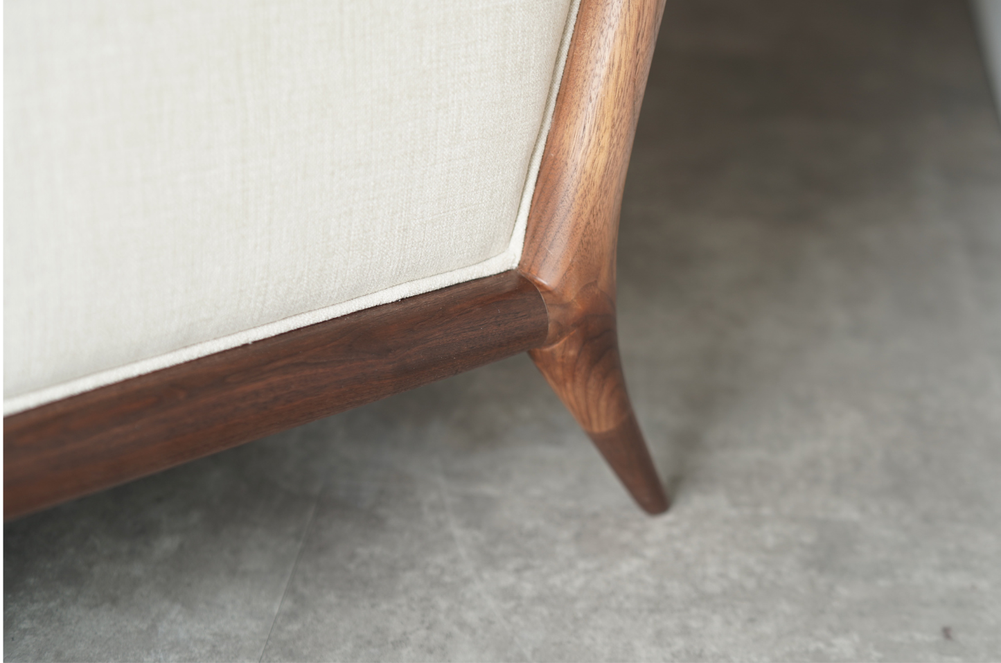 T.H. Robsjohn-Gibbings Walnut Framework Sofa, C. 1950s