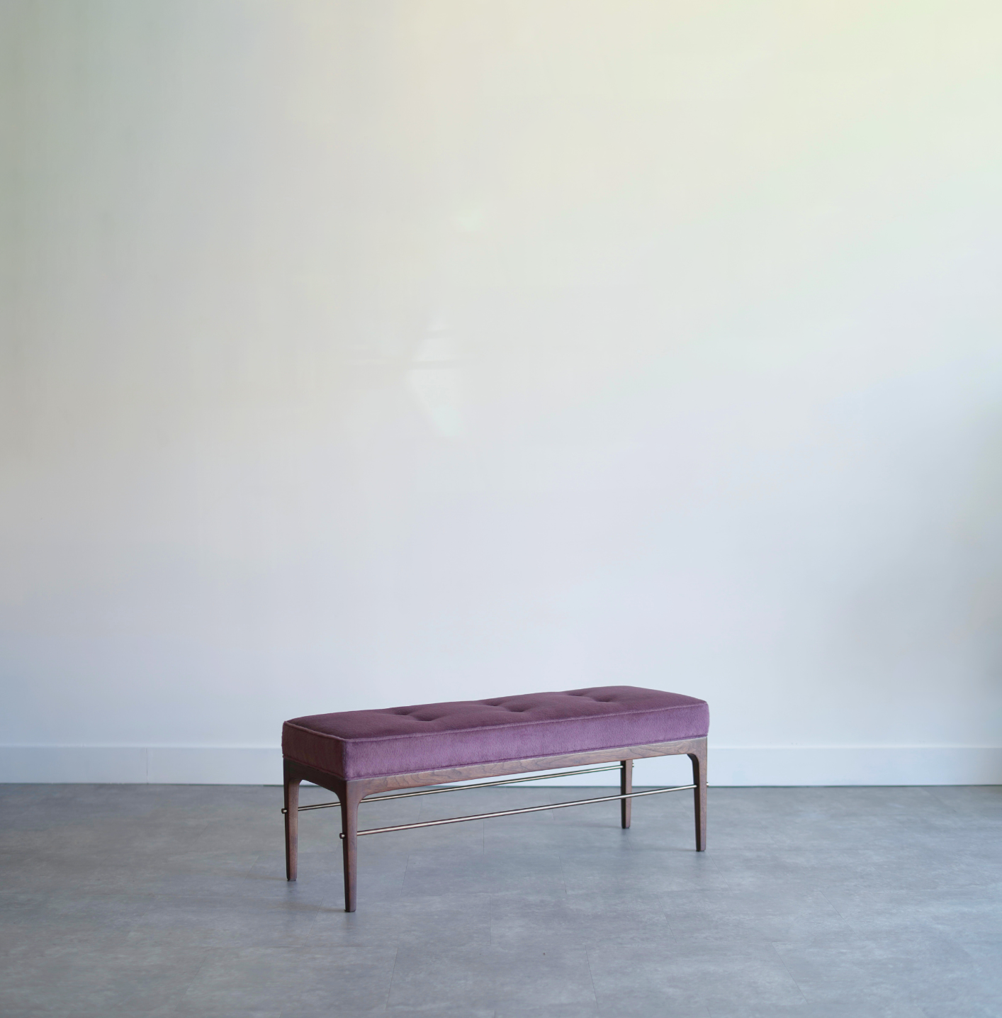 Linear Bench in Dark Walnut Walnut Series 48