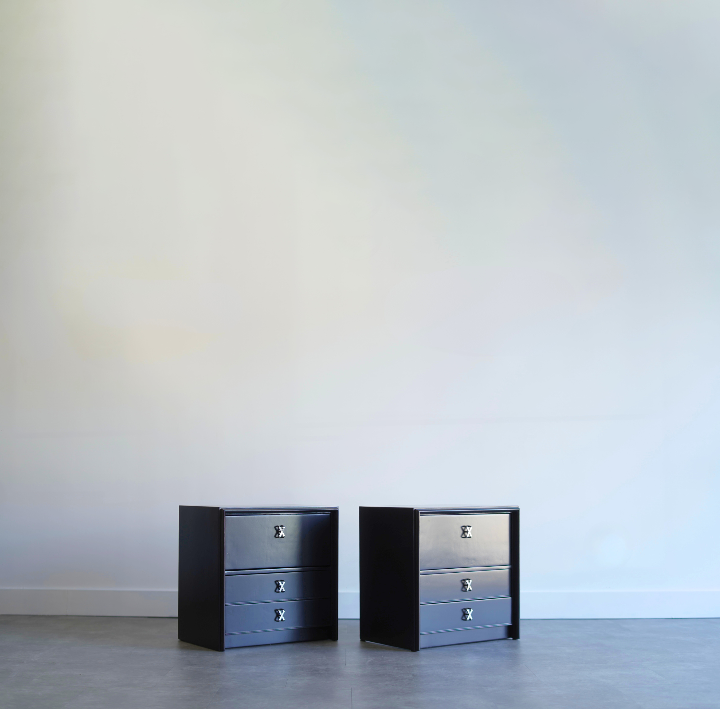 Lacquered Set of Paul Frankl Bedside Tables, C. 1950s