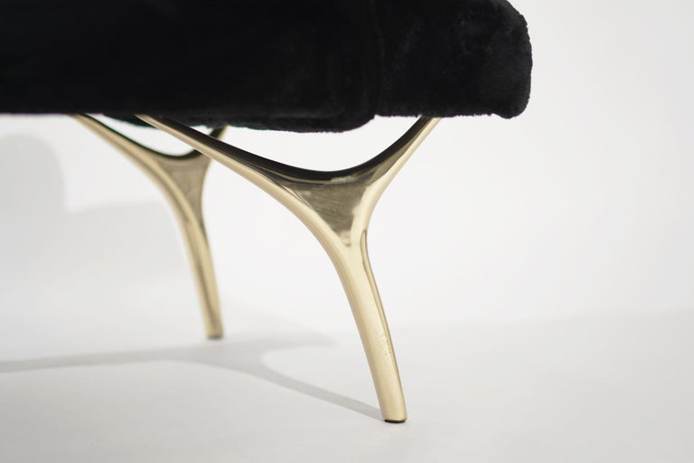 Crescent Daybed in Polished Brass