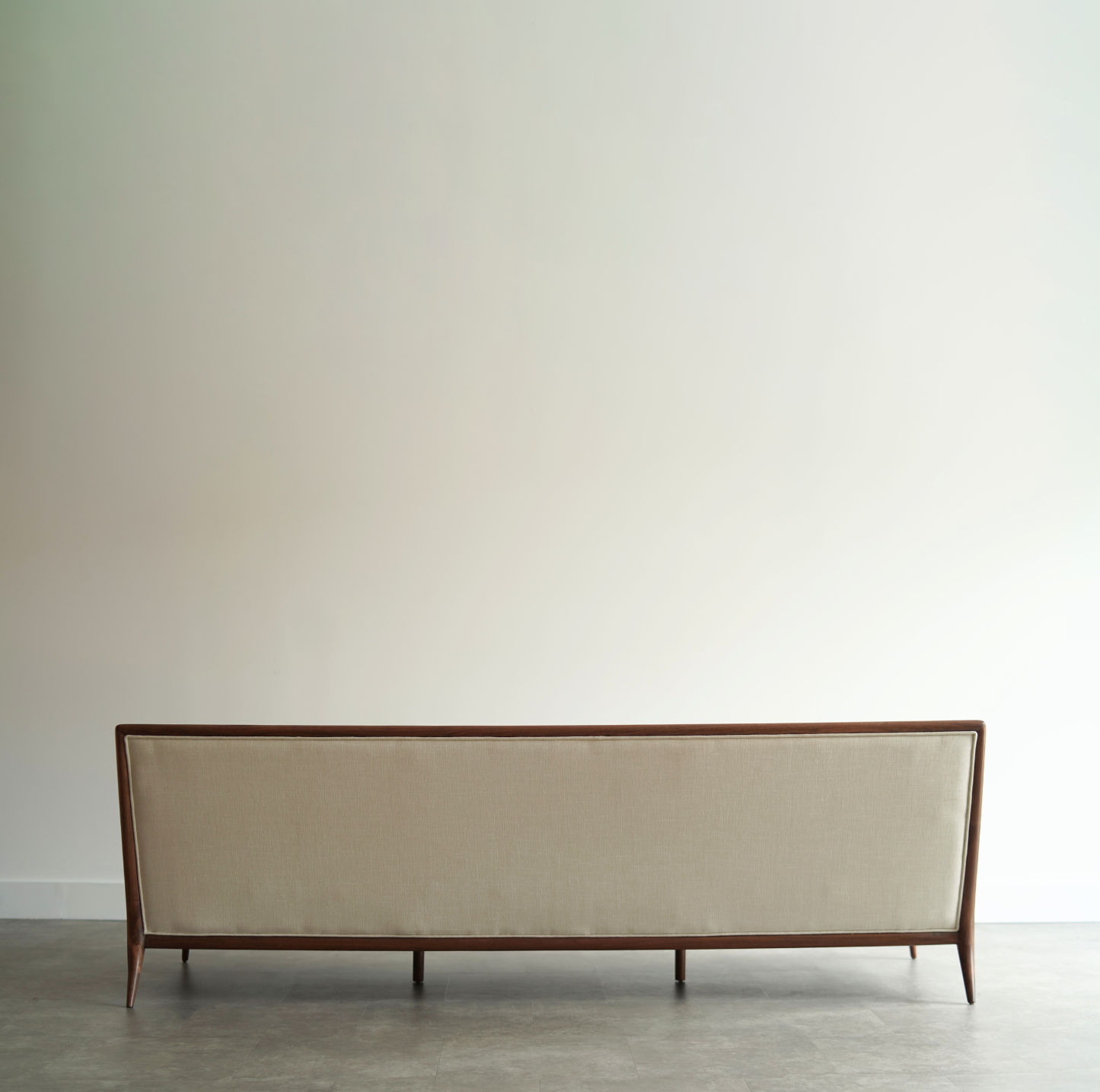 T.H. Robsjohn-Gibbings Walnut Framework Sofa, C. 1950s