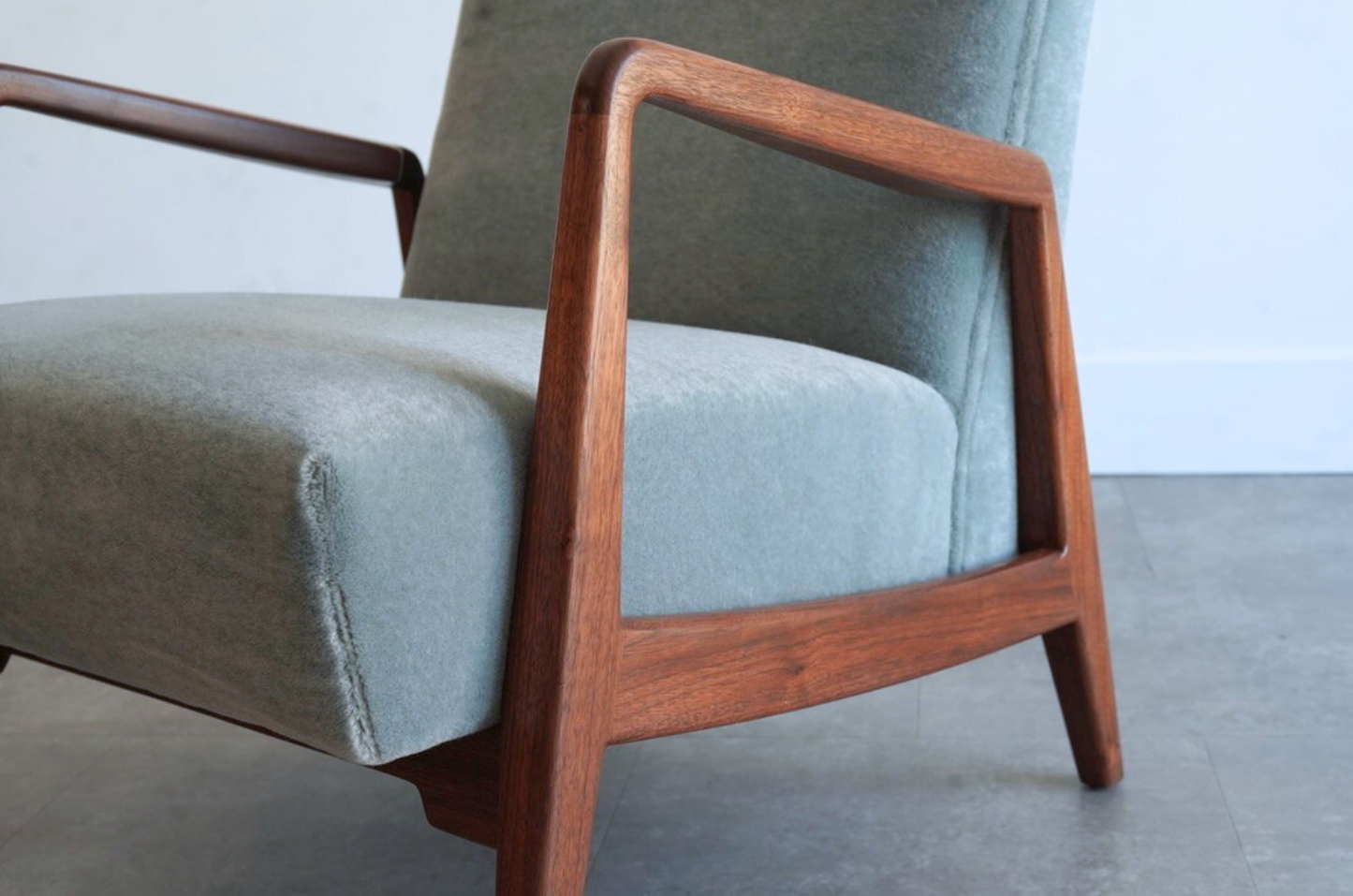 Walnut Lounge Chairs by Jens Risom, C. 1950s