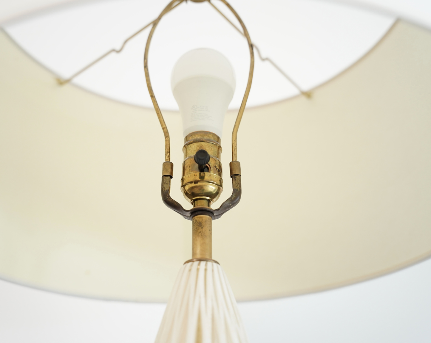 Pair of Murano Glass Table Lamps on Walnut Bases, Italy, 1960s