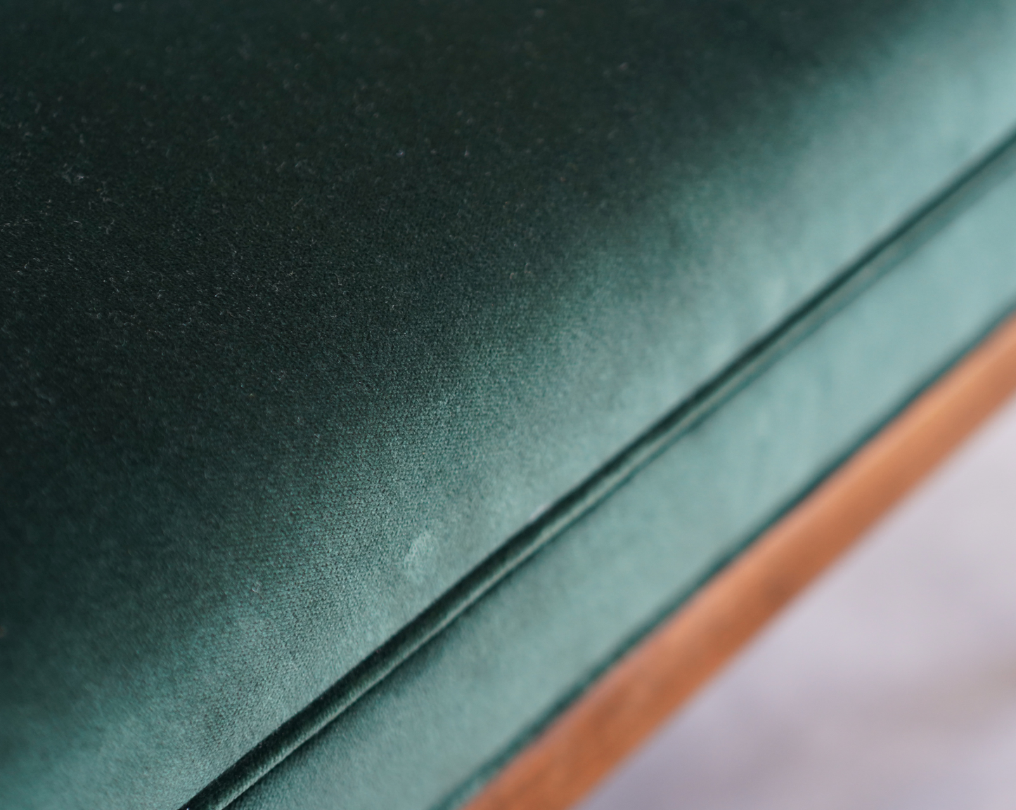 T.H. Robsjohn-Gibbings Style Lounge Chairs in Emerald Velvet, C. 1950s