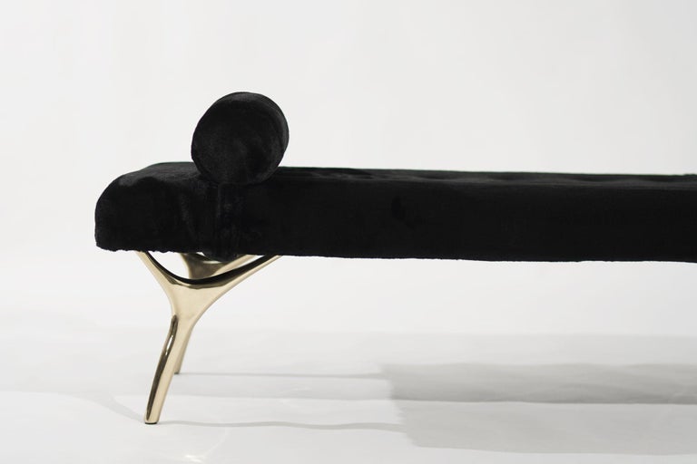Crescent Daybed in Polished Brass