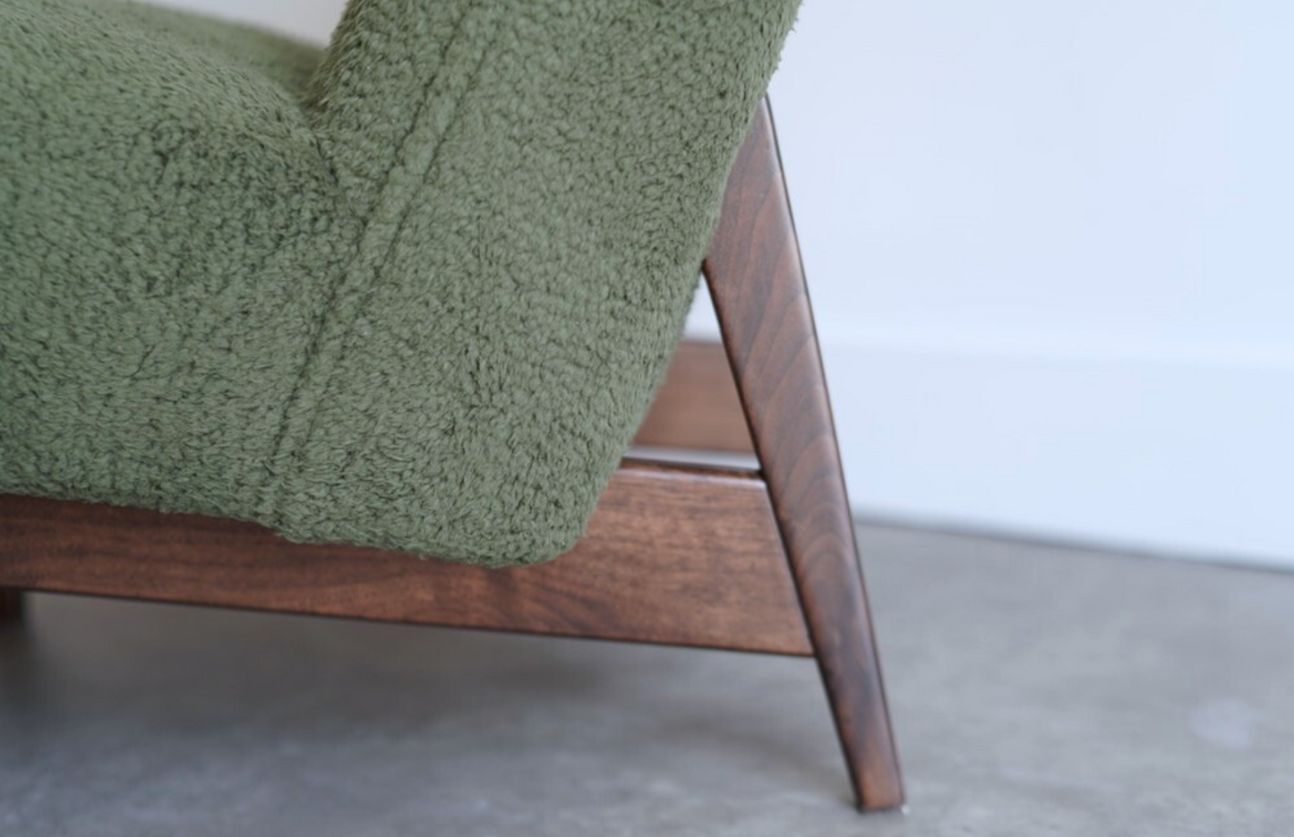 Set of Slipper Chairs by Jens Risom in Teddy Wool , C. 1950s