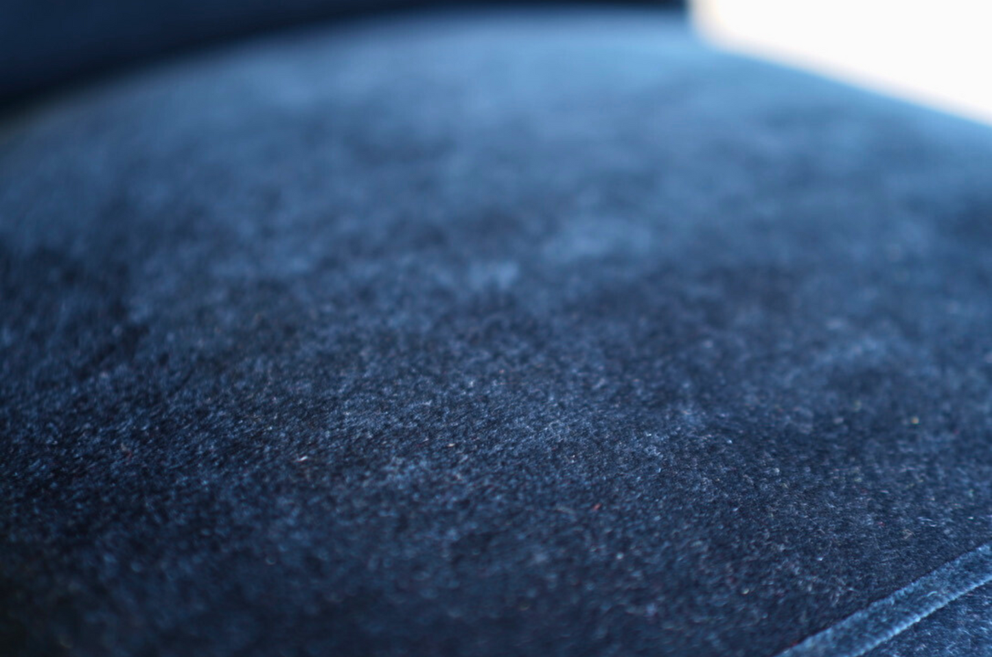 Set of Sculptural Walnut Lounge Chairs in Mohair, C. 1950s