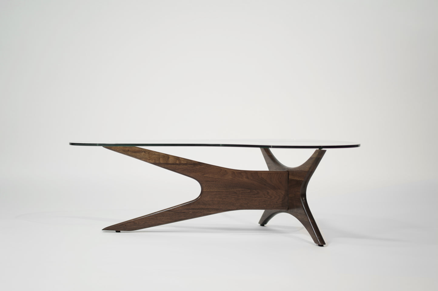 Asymmetrical Walnut Cocktail Table by Adrian Pearsall, C. 1950s