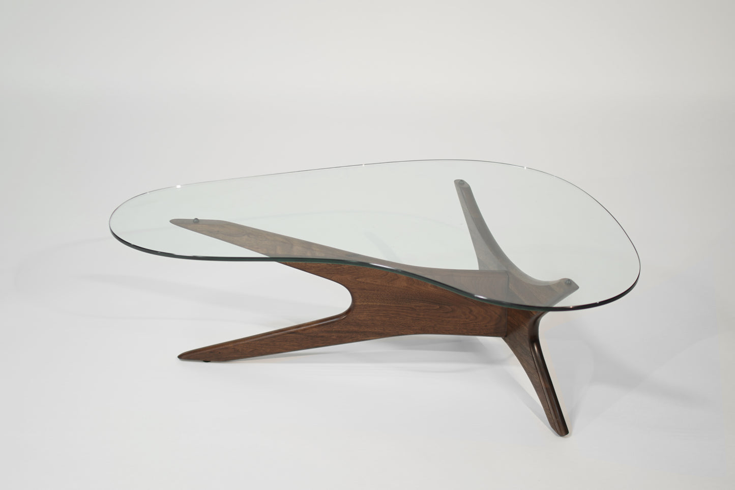 Asymmetrical Walnut Cocktail Table by Adrian Pearsall, C. 1950s