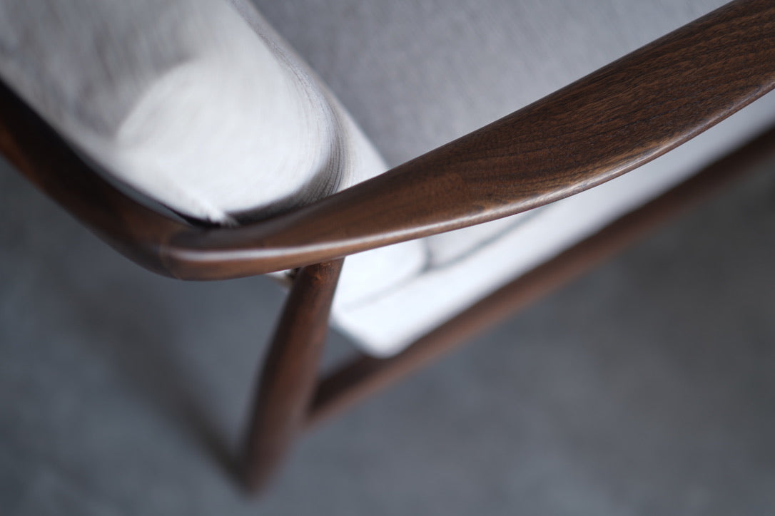 Set of Walnut Lounge Chairs by Erwin Lambeth, C. 1950s