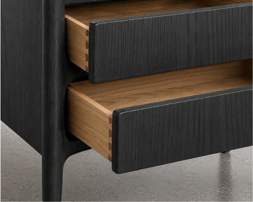 Floatline Nightstand in Blackout Oak
