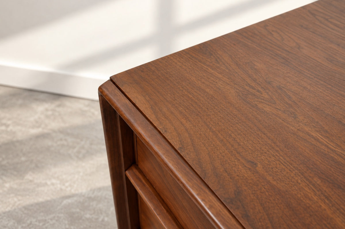 T.H. Robsjohn-Gibbings Thin-Line Walnut Dresser, C. 1950s