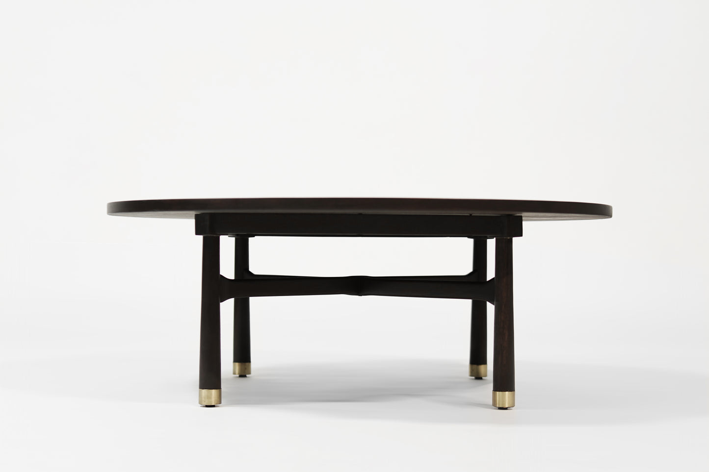 Walnut and Brass Coffee Table by Harvey Probber, C. 1950s