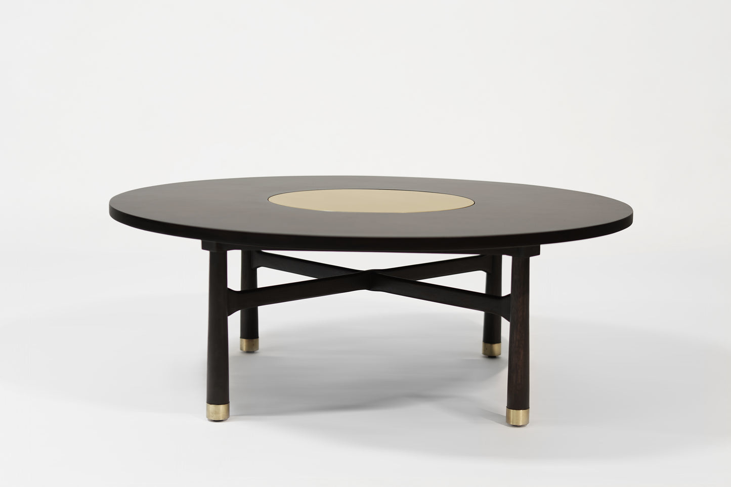 Walnut and Brass Coffee Table by Harvey Probber, C. 1950s