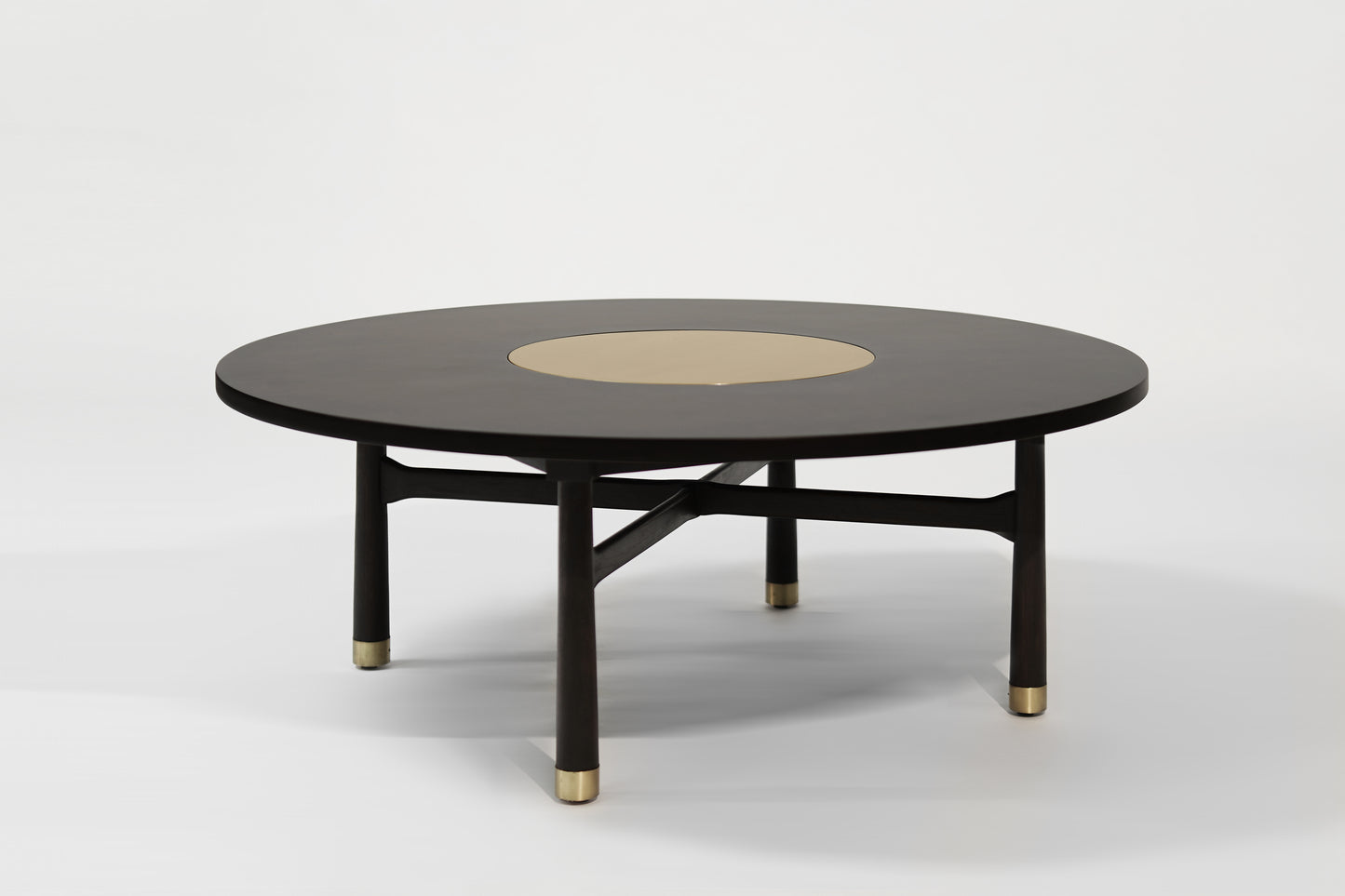 Walnut and Brass Coffee Table by Harvey Probber, C. 1950s