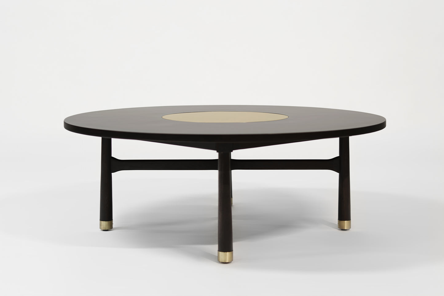 Walnut and Brass Coffee Table by Harvey Probber, C. 1950s