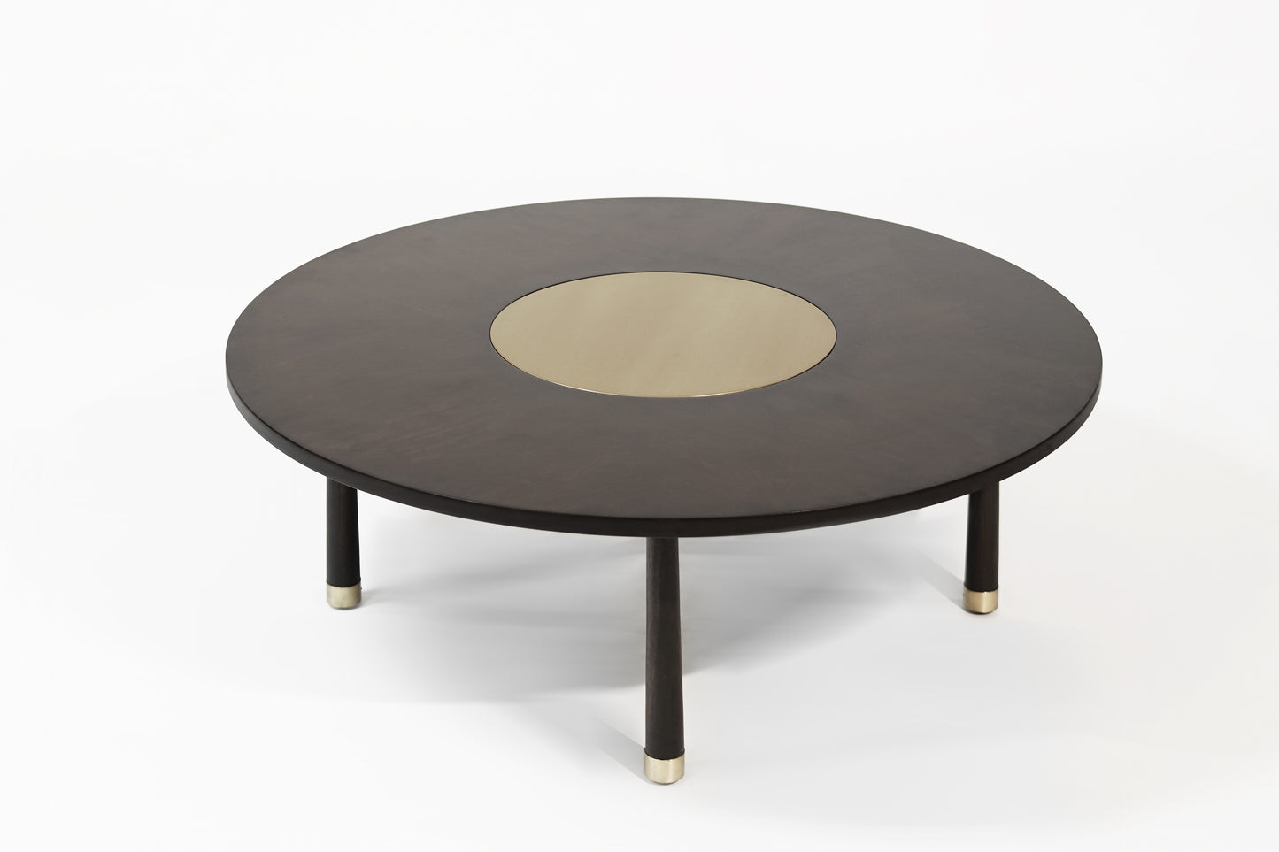 Walnut and Brass Coffee Table by Harvey Probber, C. 1950s
