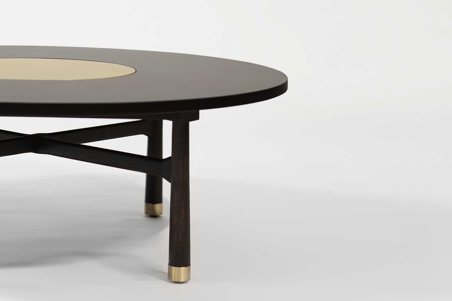 Walnut and Brass Coffee Table by Harvey Probber, C. 1950s