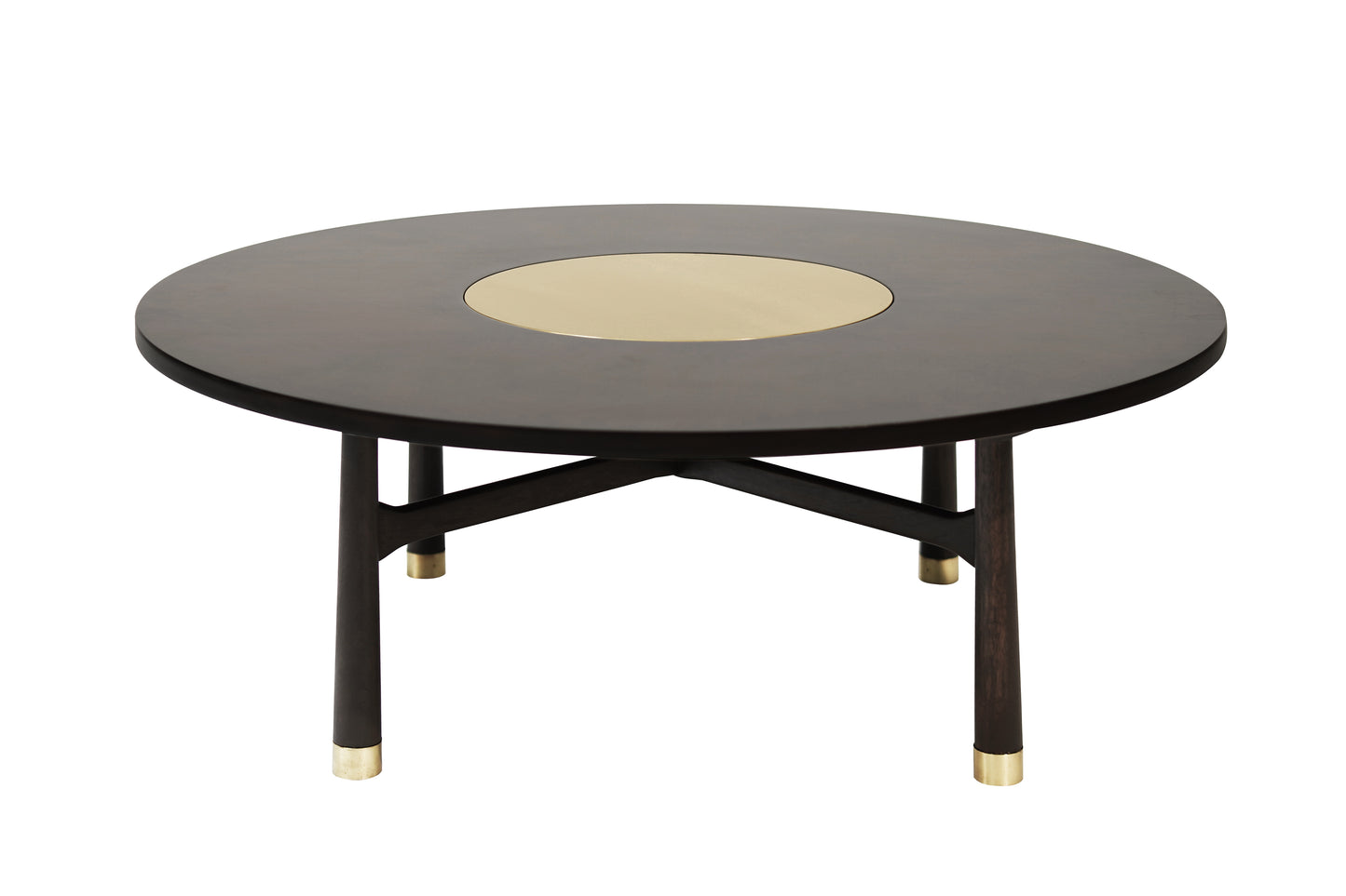 Walnut and Brass Coffee Table by Harvey Probber, C. 1950s