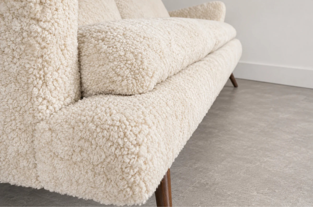 Venetian Sofa by Vladimir Kagan in Shearling, C. 1950s