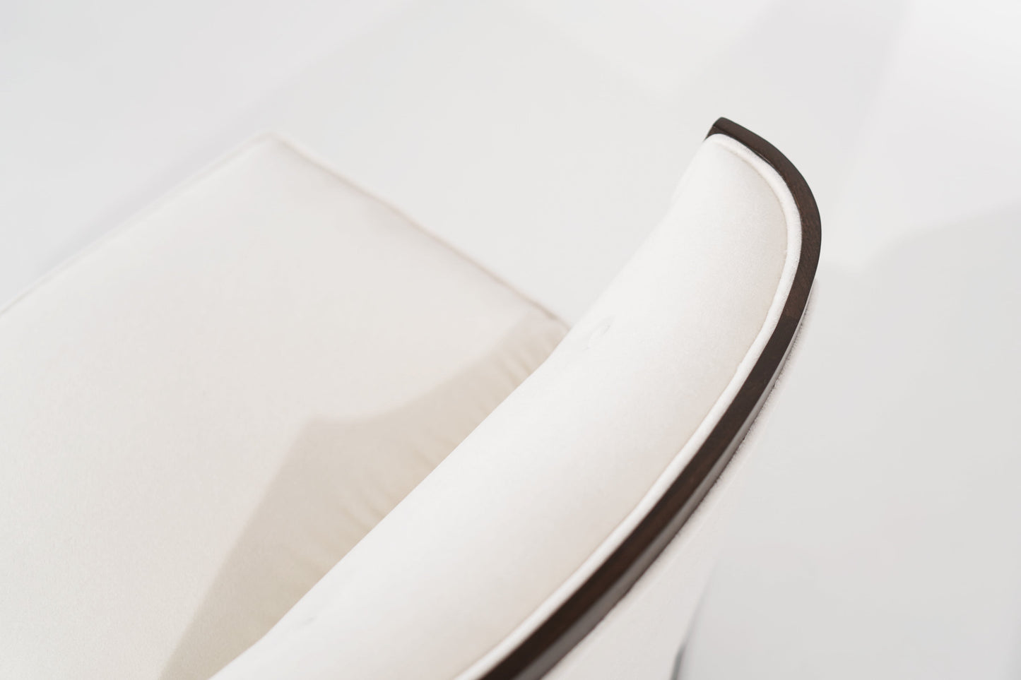 Transitional Slipper Chairs in Ivory Mohair, C. 1950s