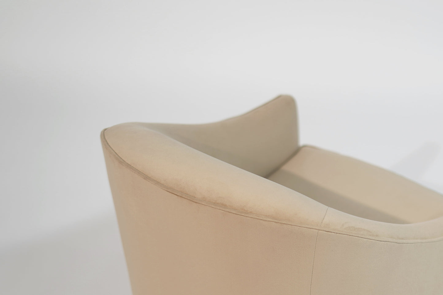 Milo Baughman Swivel Chais on Bronze Supports, C. 1970s