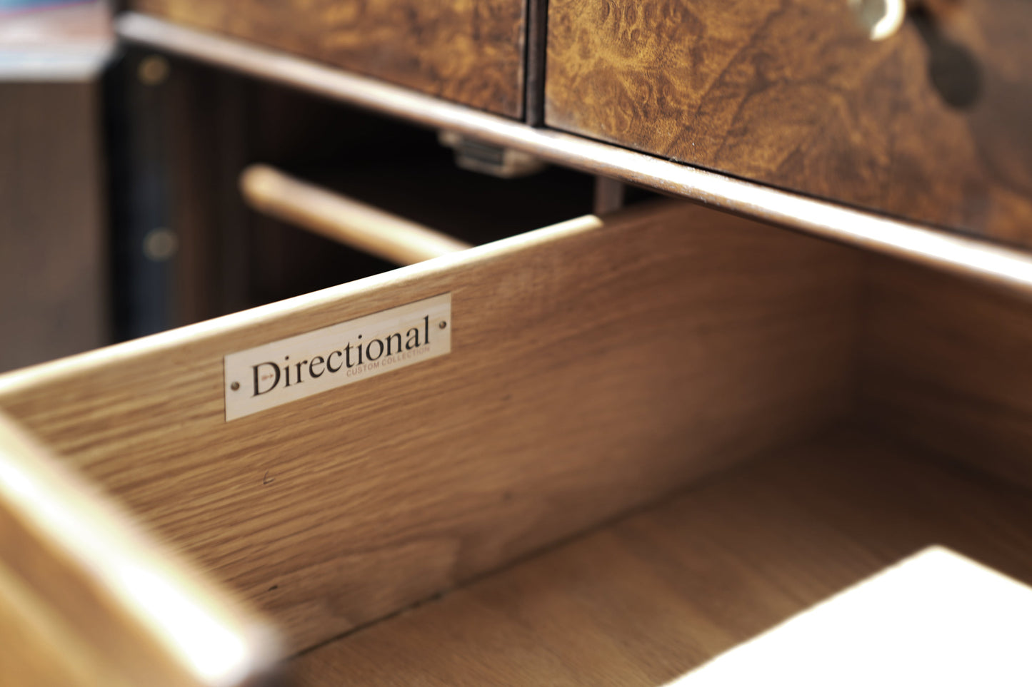 Milo Baughman for Directional Walnut Burl Credenza, C. 1960s