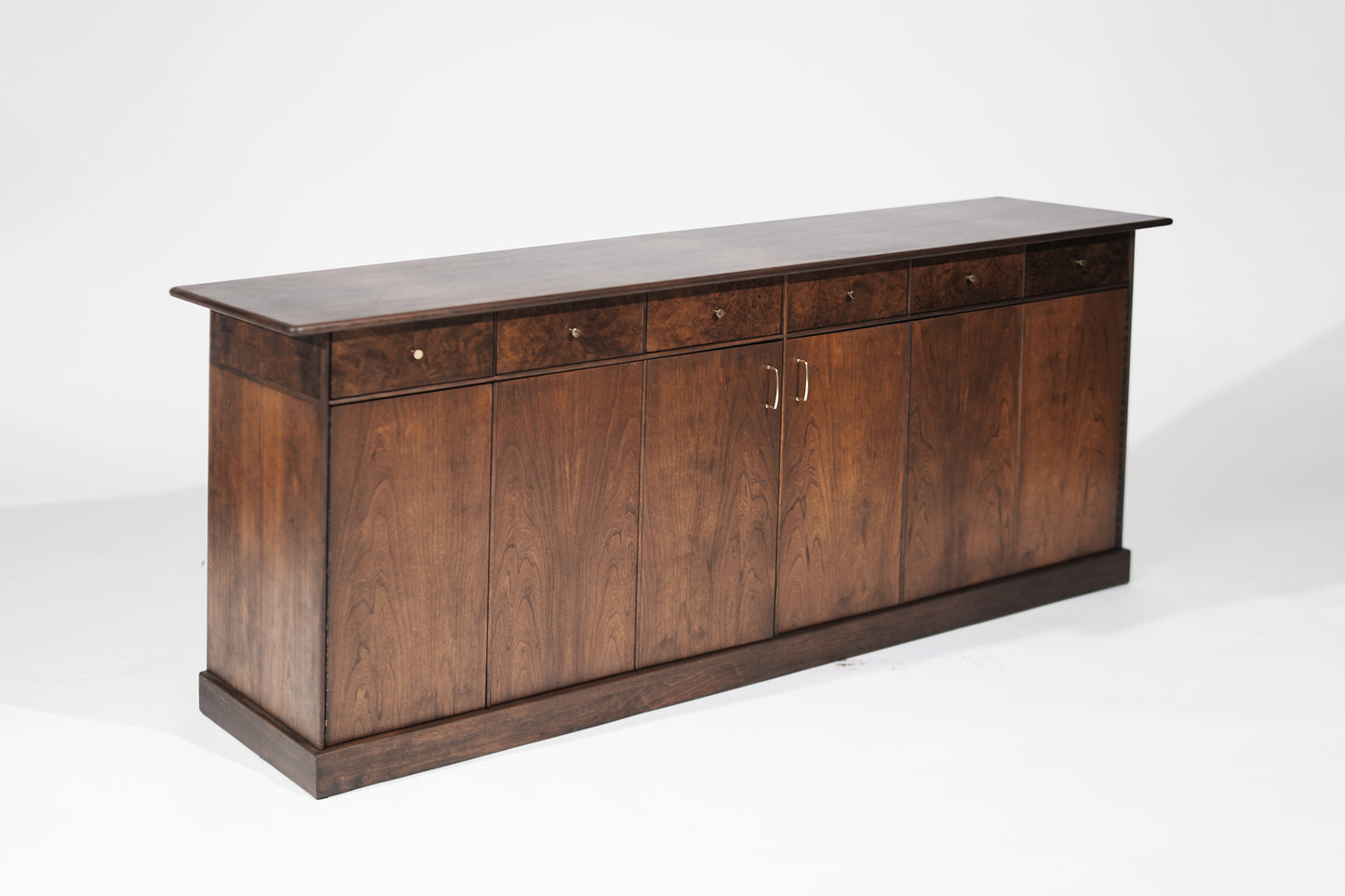 Milo Baughman for Directional Walnut Burl Credenza, C. 1960s