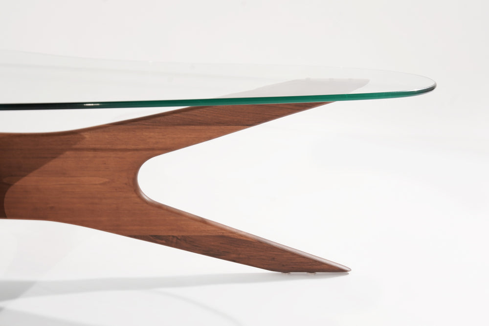 Asymmetrical Walnut Cocktail Table by Adrian Pearsall, C. 1950s