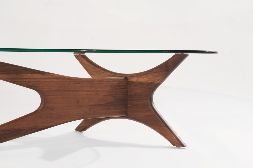 Asymmetrical Walnut Cocktail Table by Adrian Pearsall, C. 1950s