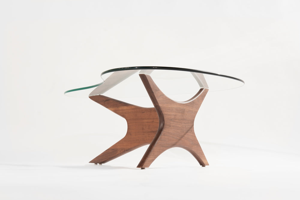Asymmetrical Walnut Cocktail Table by Adrian Pearsall, C. 1950s