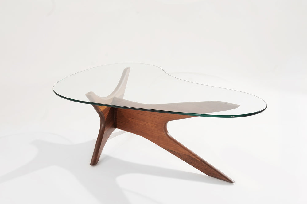 Asymmetrical Walnut Cocktail Table by Adrian Pearsall, C. 1950s