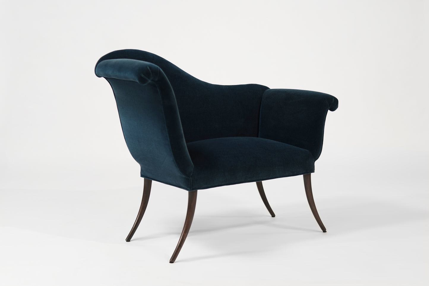 T.H. Robsjohn-Gibbings Attributed Neoclassical Style Klismos Settees, C. 1940s