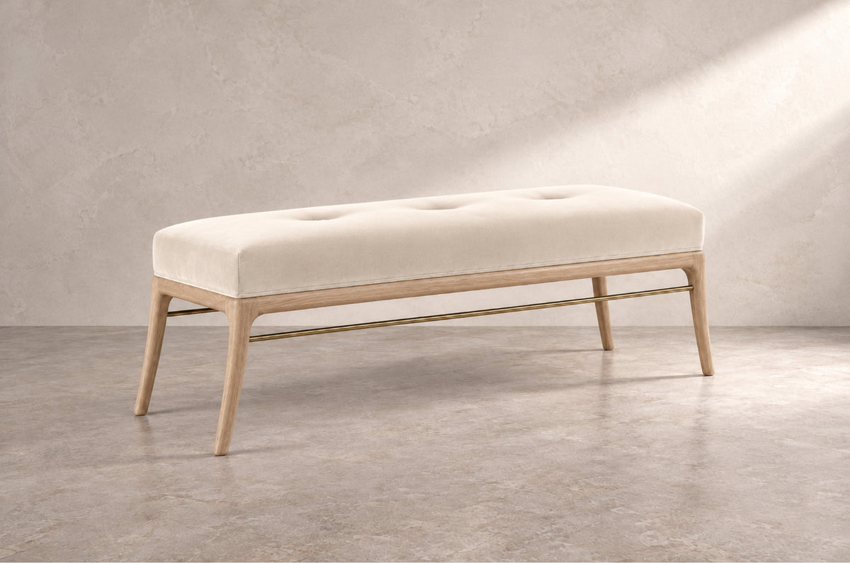 Sabre Leg Bench Series 60 in White Oak
