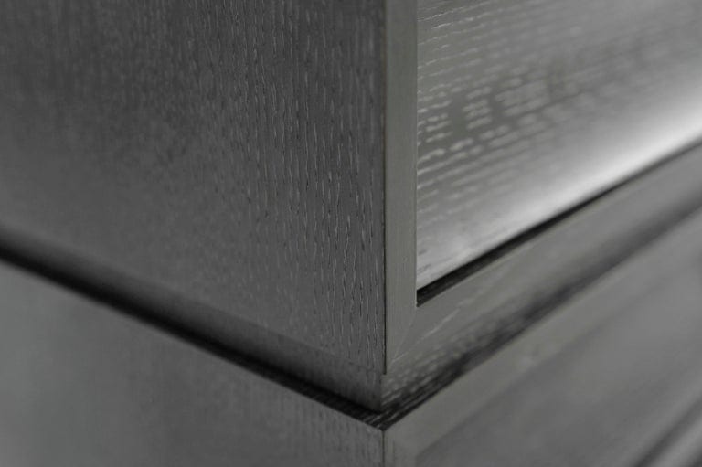 Stacked Nightstands in Black Ceruse