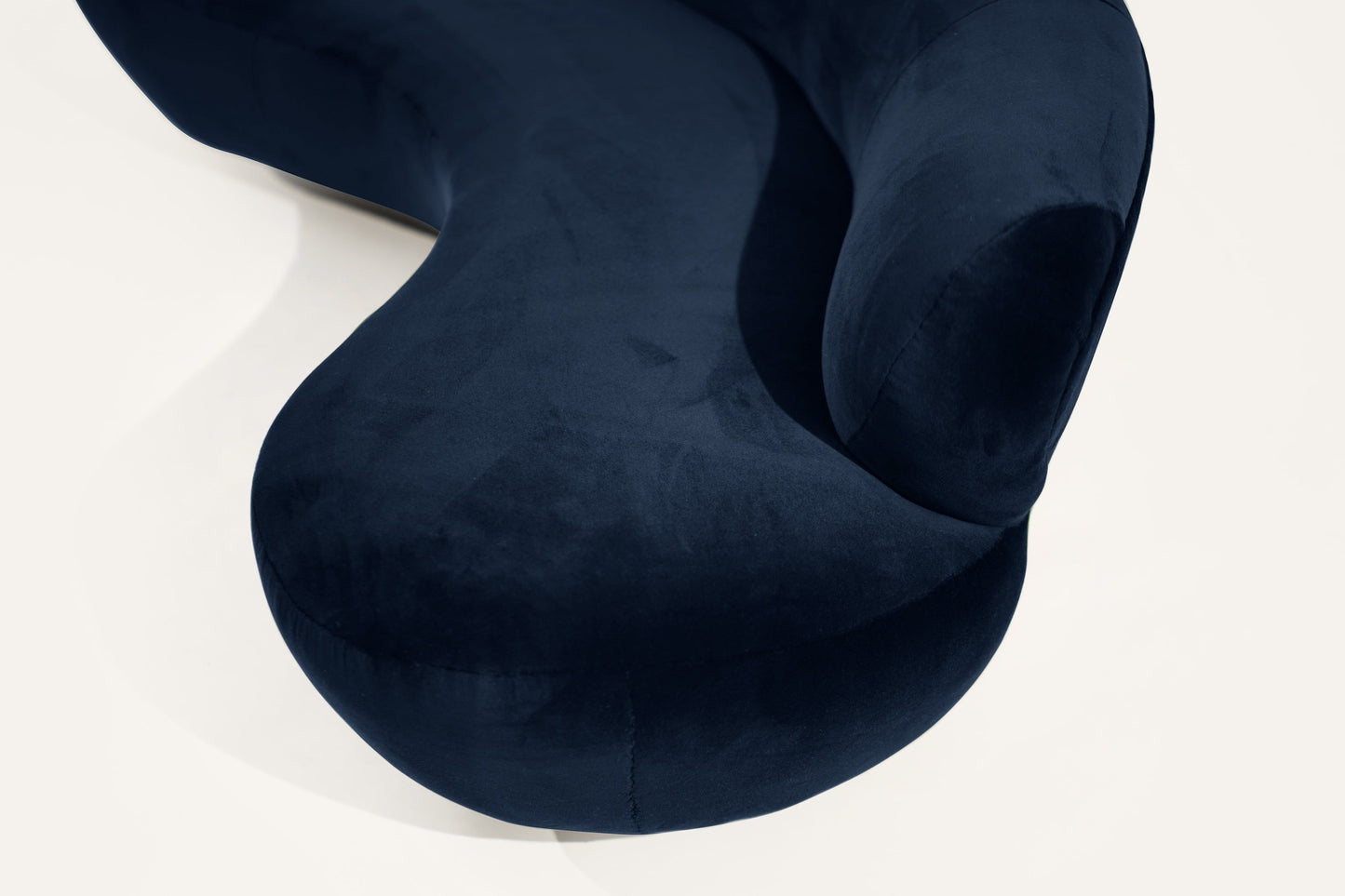 Cloud Sofa by Vladimir Kagan for Directional in Navy Blue Alpaca Velvet