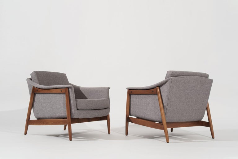 Set of Teak Lounge Chairs by Folke Ohlsson for Dux, Sweden, circa 1950s