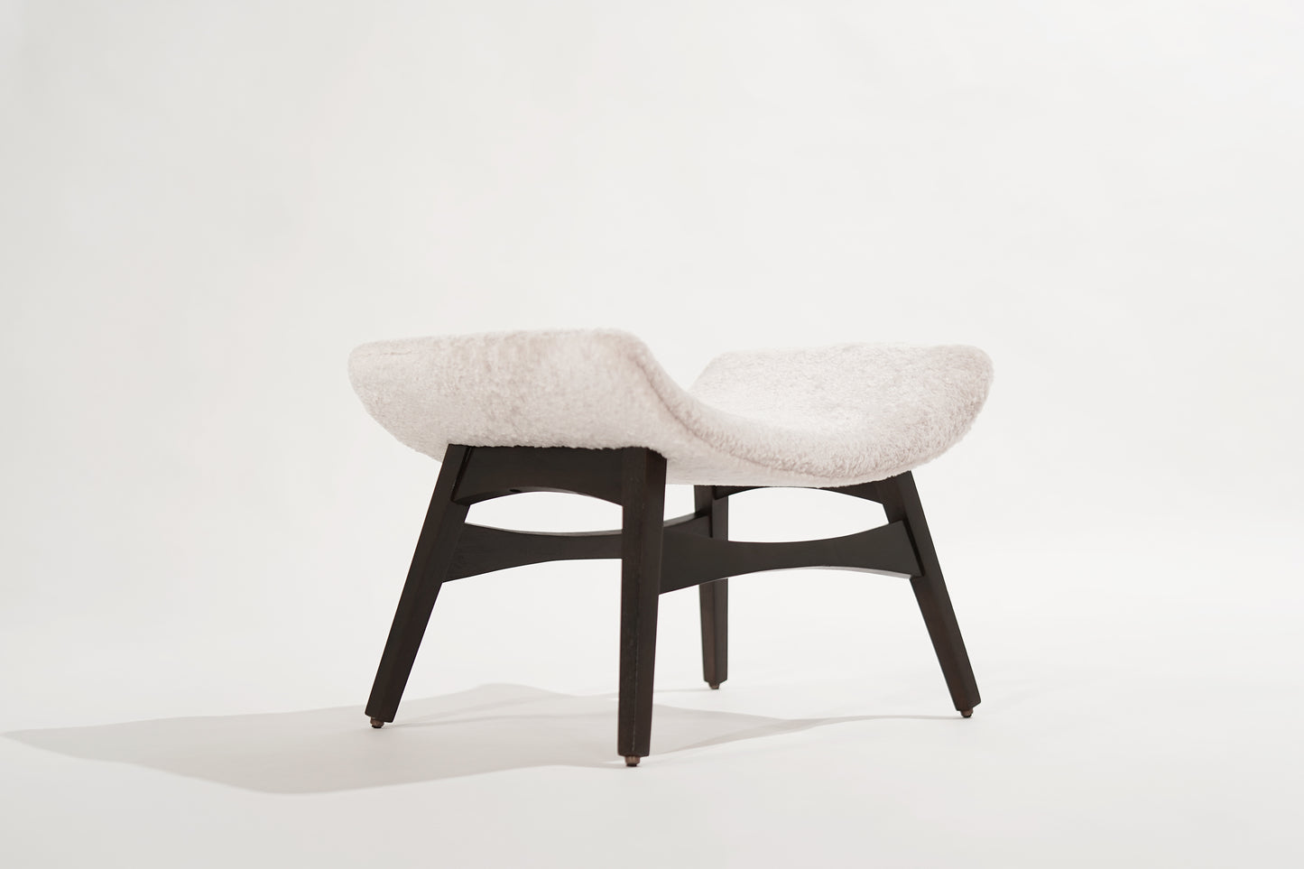 Danish Modern Walnut Footstool, C. 1950s
