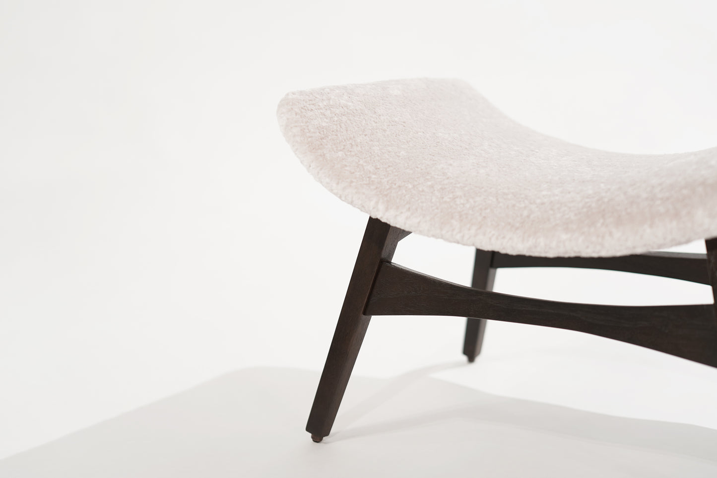 Danish Modern Walnut Footstool, C. 1950s