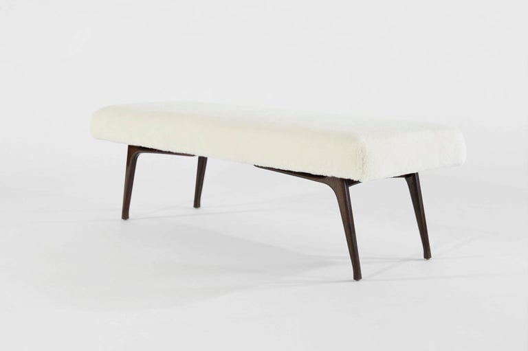 Sculptural ICO Bench Series 60 in Special Walnut
