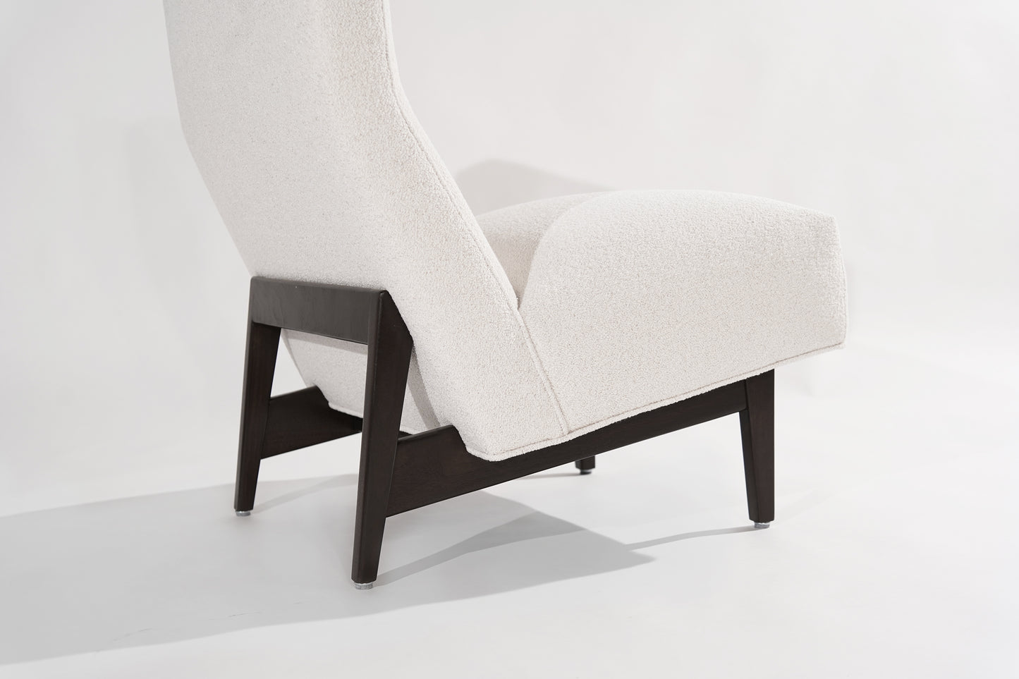 Classic Slipper Chairs by Jens Risom in Bouclé, circa 1950s