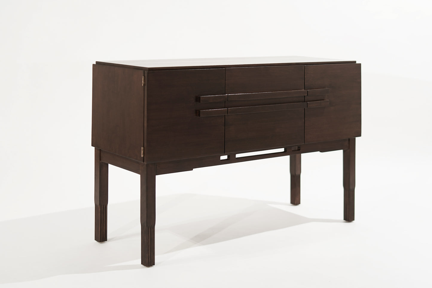Walnut Console Table by John Stuart, 1950s