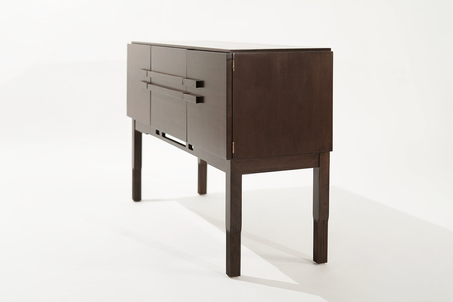 Walnut Console Table by John Stuart, 1950s