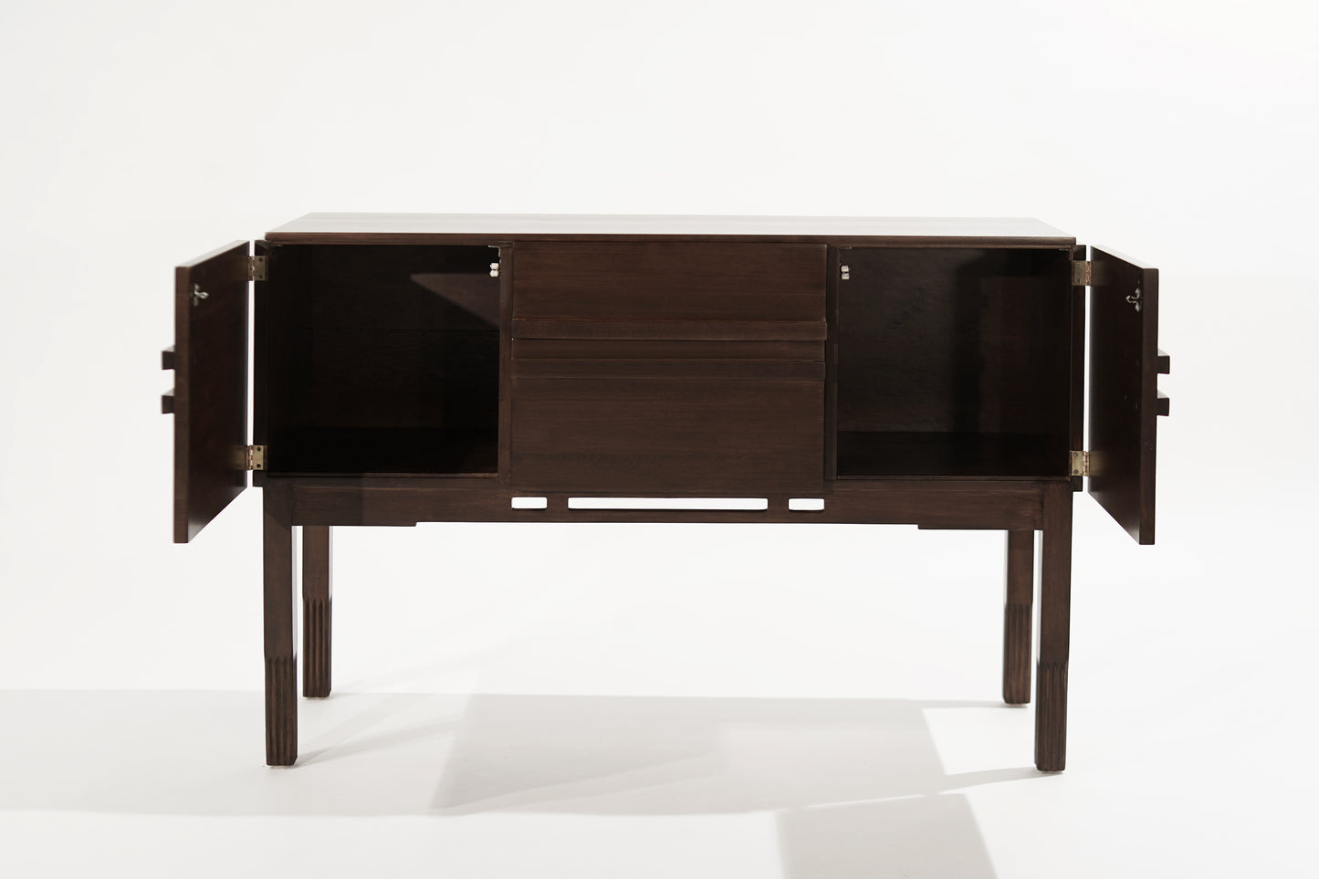 Walnut Console Table by John Stuart, 1950s