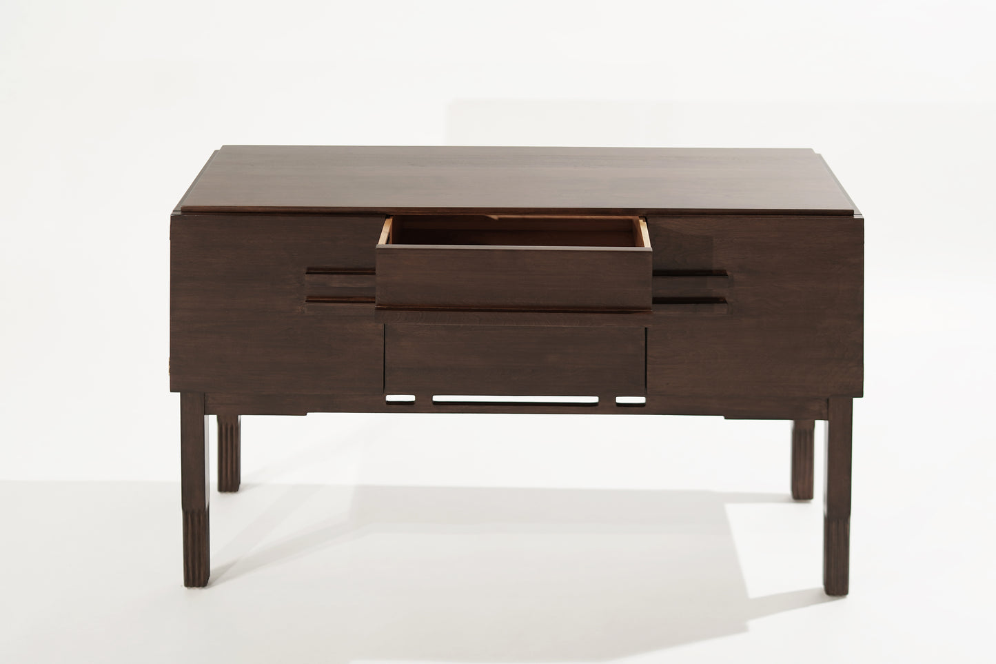 Walnut Console Table by John Stuart, 1950s