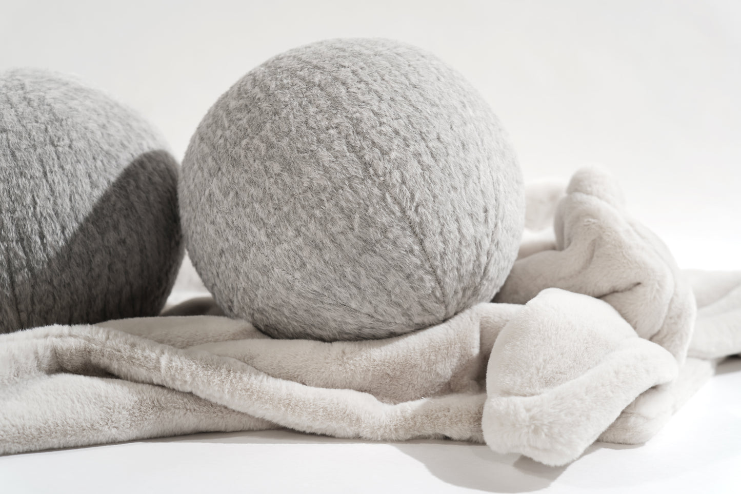 Orb Accent Pillow in Slate Grey Alpaca by Holly Hunt