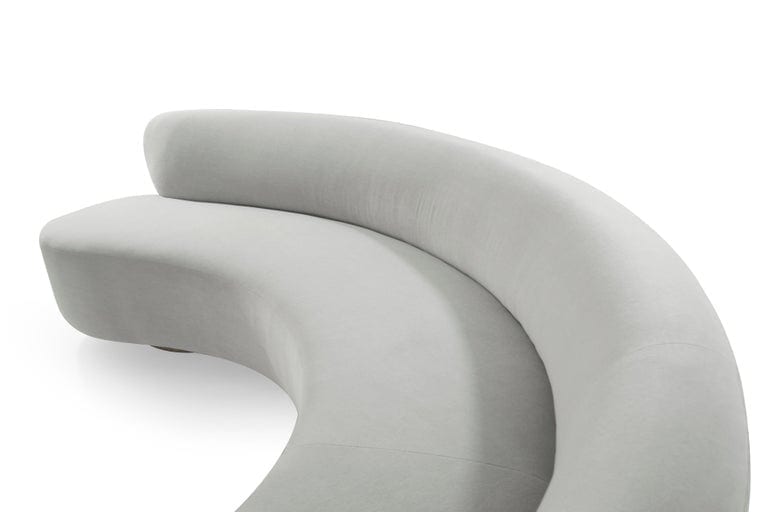 Large Scale Sofa in Grey Alpaca Velvet by Vladimir Kagan