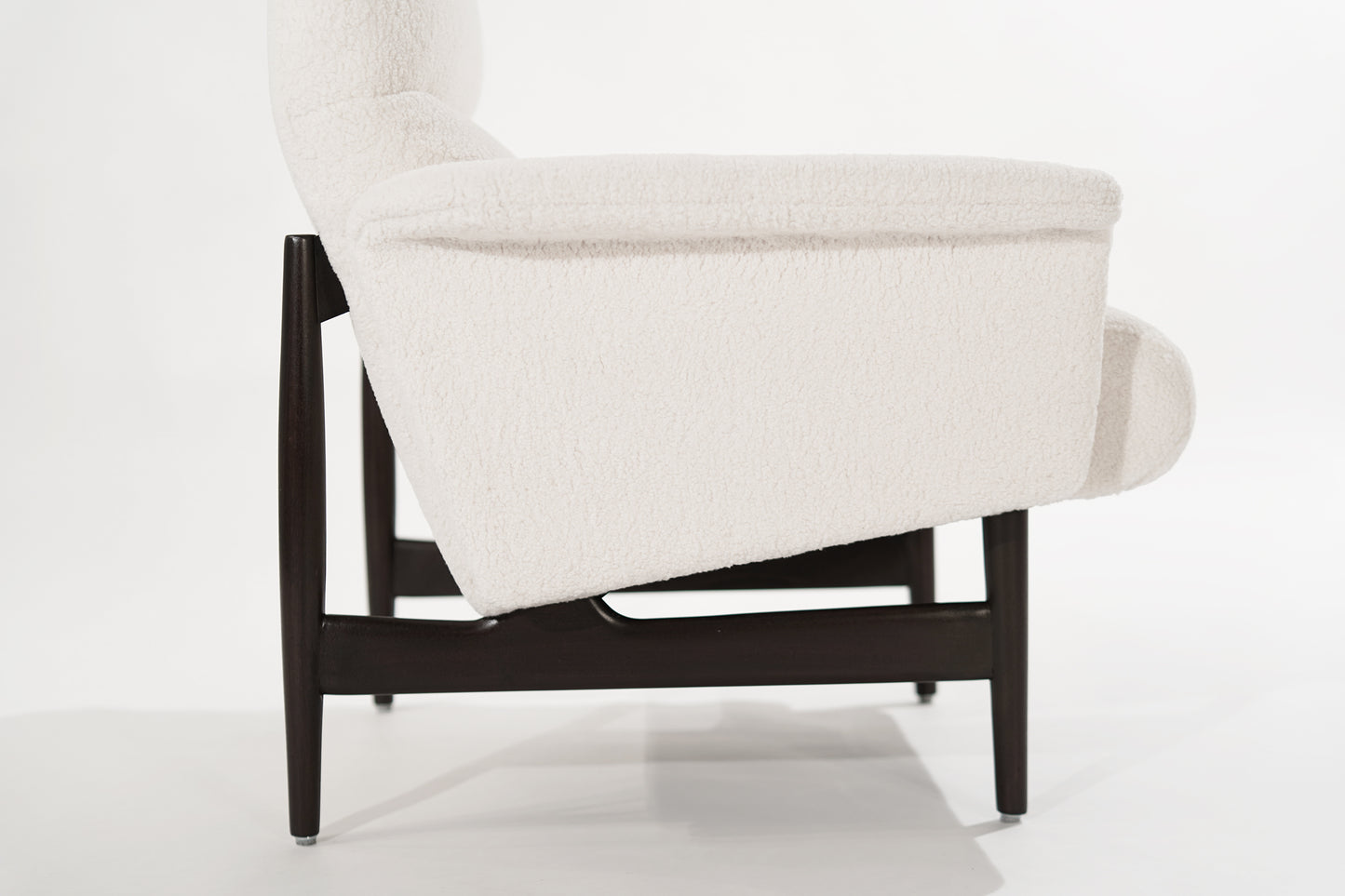 Scandinavian-Modern Lounge Chairs in Wool, 1950s