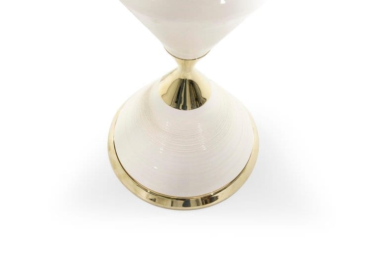 Porcelain Hourglass Table Lamps by Gerald Thurston, 1950s